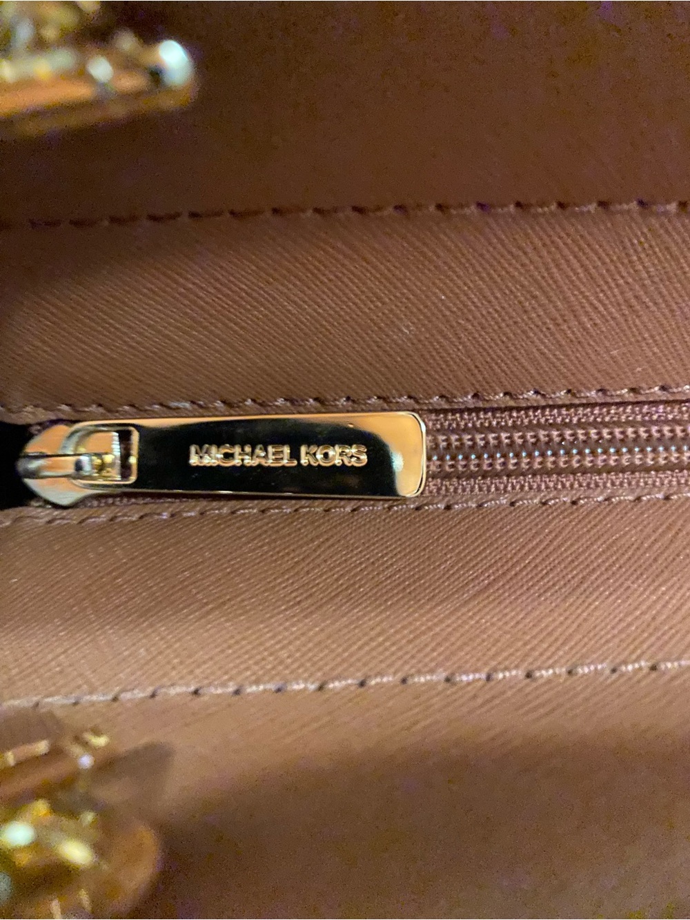 Michael Kors Brown & Cream Tote Bag - Picture 5 of 7